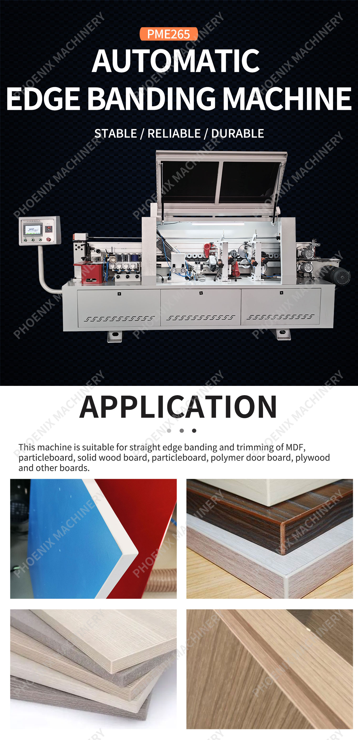 220V/380V/440V Customized Wood Edge Bander Banding Machinery for Woodworking Needs