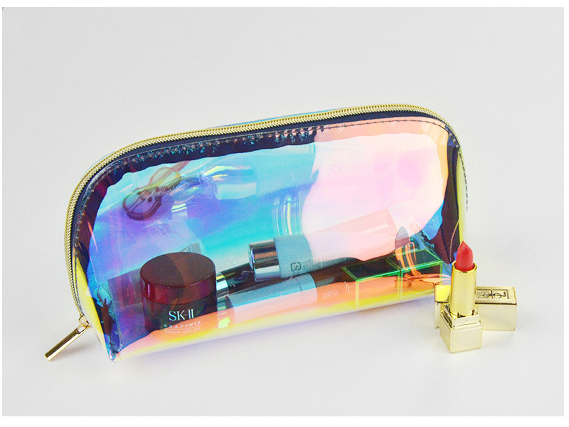 TPU Custom Clear Waterproof Holographic Cosmetic Bag