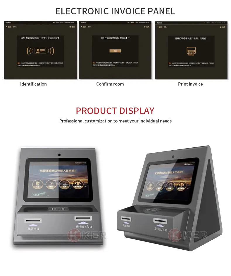 Hotel Check In Passport Scanner Kiosk Android Self Service Check In And Check Out Terminal Self Service Terminal