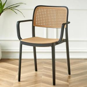 China Home Plastic Rattan Dining Chairs Stackable Plastic Dining Room Chairs wholesale