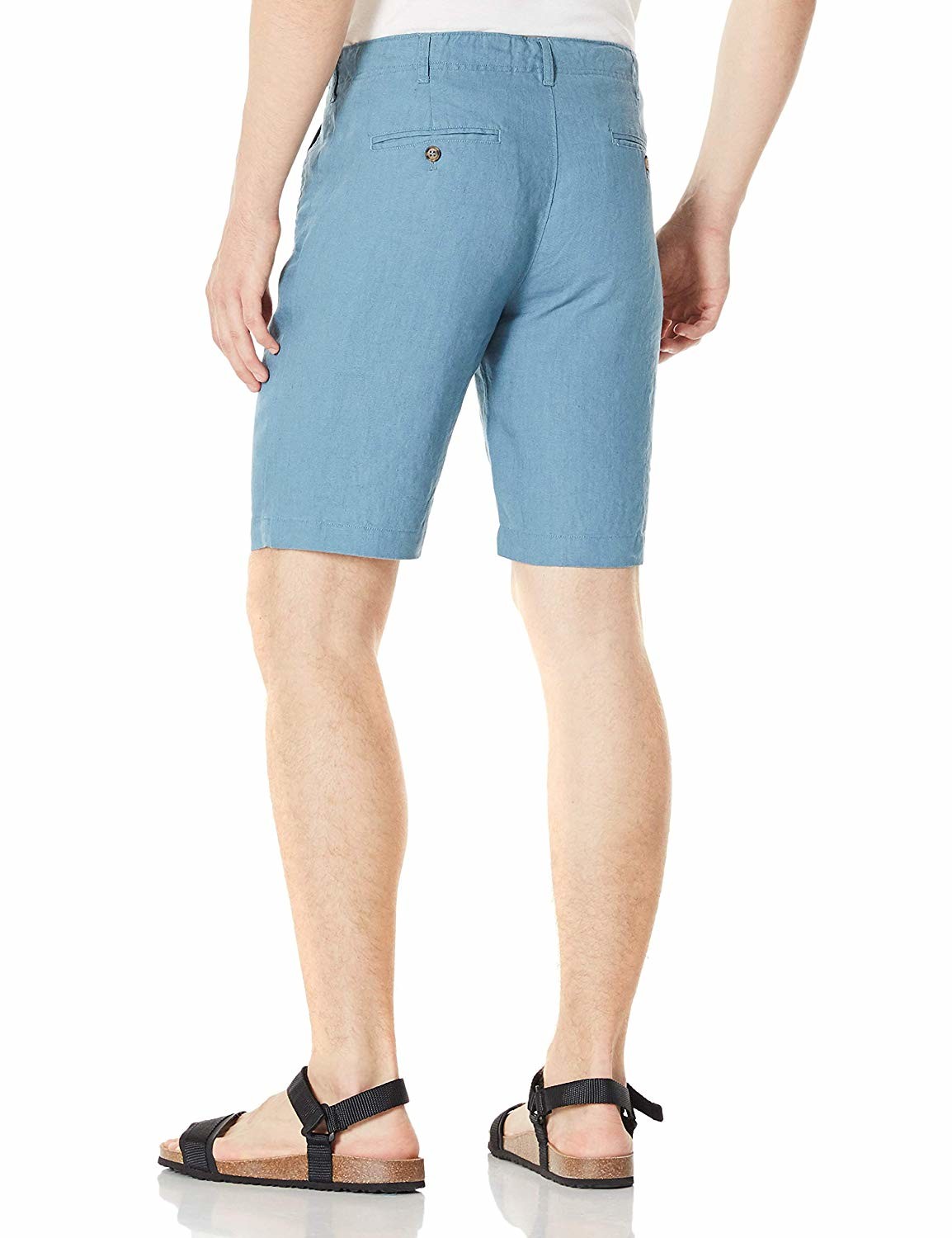 Size 32~48 Casual Fit Low Rise Mens Linen Shorts 100% Linen With Drawstring