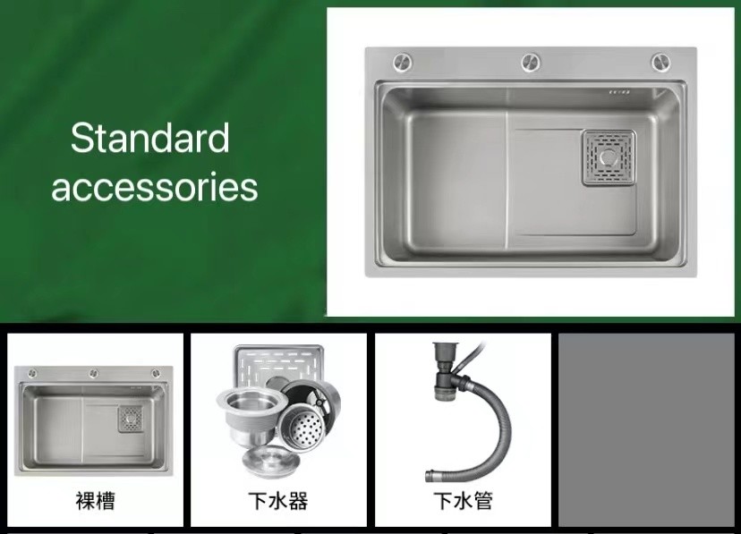 Thickness 3.5mm Handmade Workstation Kitchen Sink With Cutting Board