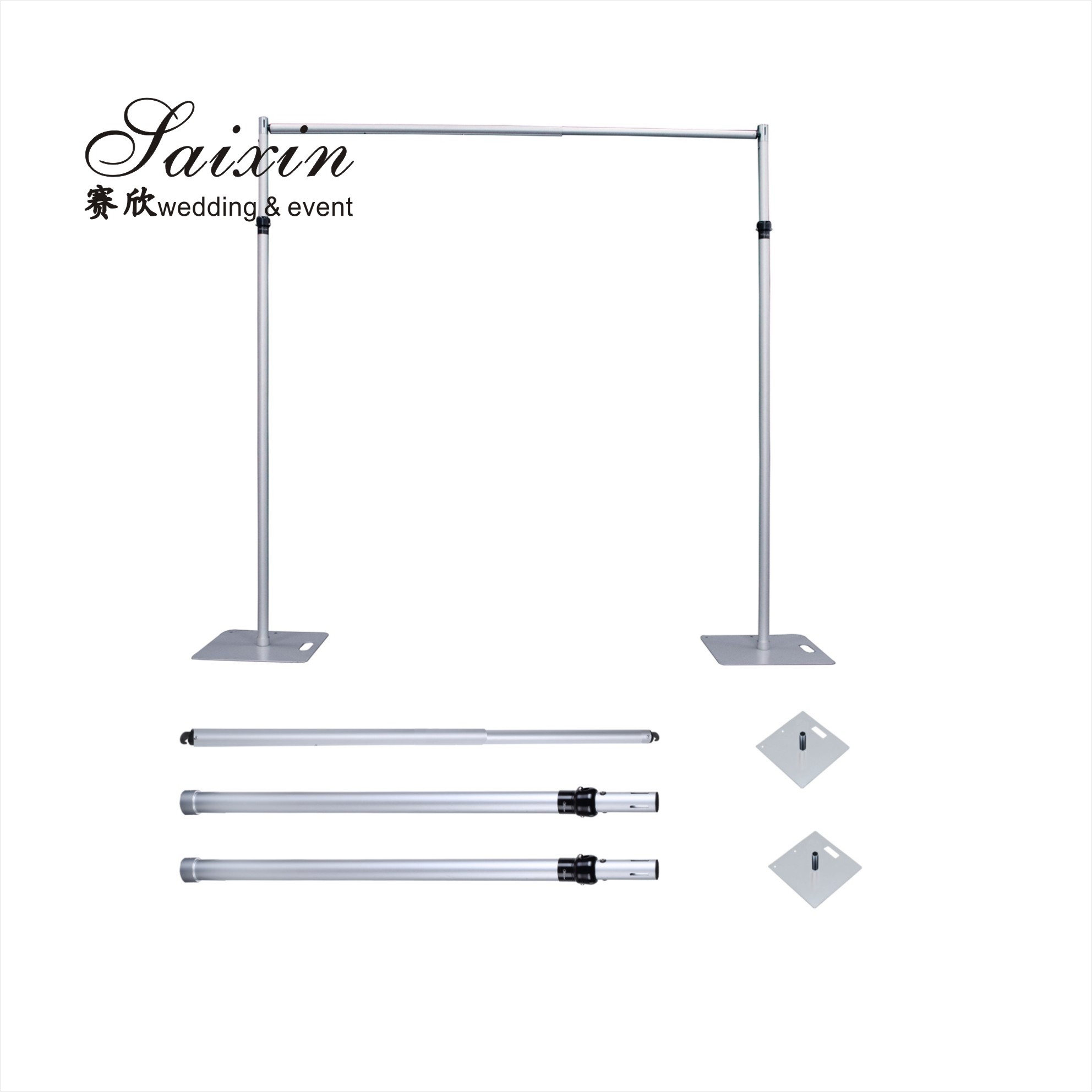 SX-390 Wholesale 3m*6m strong portable wedding stag decoration backdrop drape pipe stands