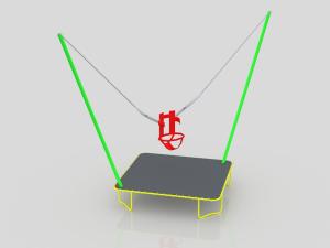 China Rope Mobile Inflatable Jump Park Children Bungee Trampoline Jumping wholesale