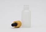 50ml Frosted Clear Oil Bottle Essential Oil Glass Bottles With Matte Gold