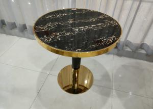 China Smooth Round 75cm 70cm Wrought Iron Glass Coffee Table wholesale