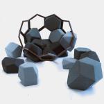 New Designer Creative Molecular Ball Sofa Chair With Velvet Fabric