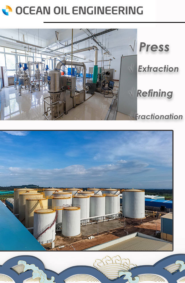 ISO9001 Crude Oil Edible Oil Refining Equipment High Refining Rate