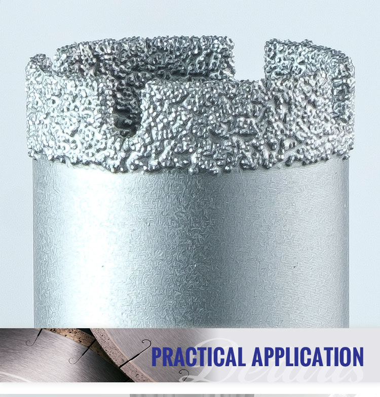 Vacuum Brazed Diamond Core Drill Bit for Hard Stone Tile Marble Granite Dry or Wet