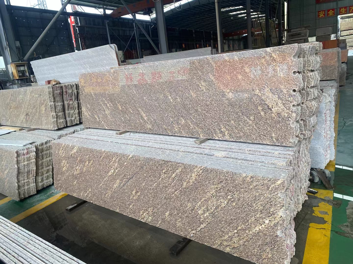 Giallo Gold Granite California Golden Colour for Exterior Wall Cladding and Handrail