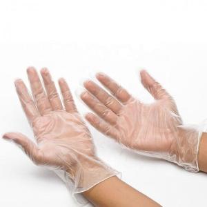 China Powder Free Disposable Vinyl Gloves For Foodservice Handling Transparent 1000PCs/CTN wholesale