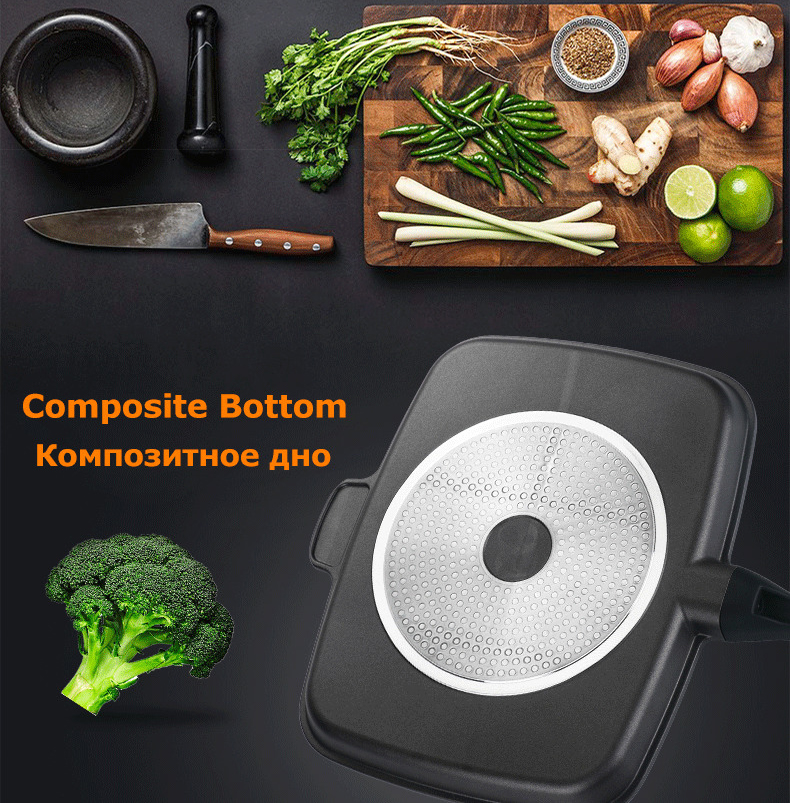Korean Indoor And Outdoor Stovetop Grill Pan 5 In 1 With Handle
