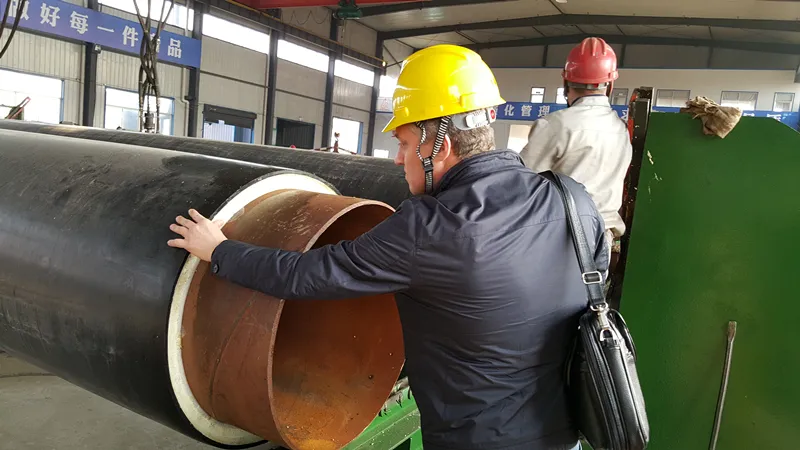 Dia 110-560mm PU Foam Pre-Insulated Pipe HDPE Jacket Pipe Production Line