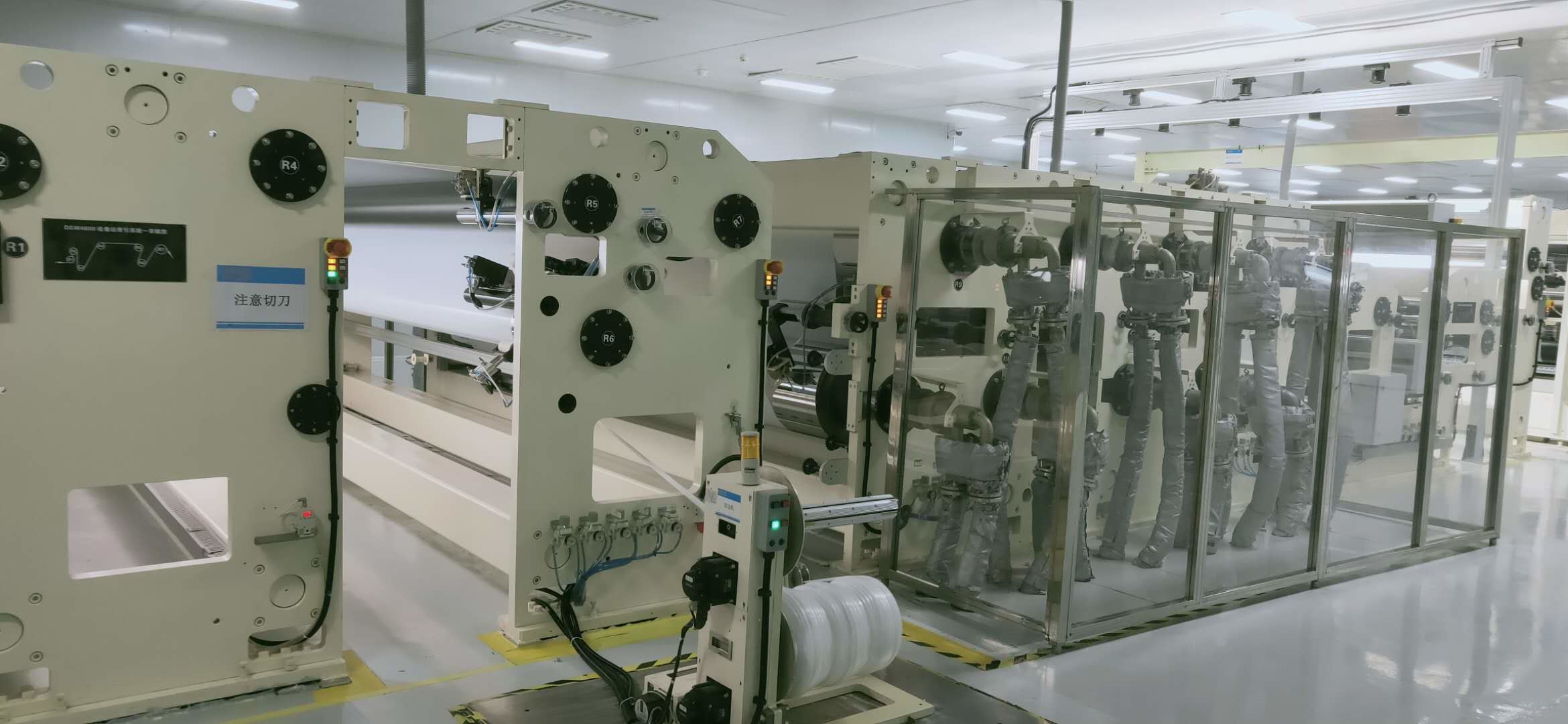 BOPP 80N 80m/Min Film Rewinder Machine Pneumatic Shaft Structure