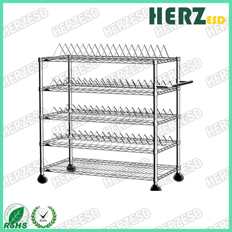 Chrome Plated Wire Mesh Shelves , Industrial Wire Rack For Clean Room / Workshop