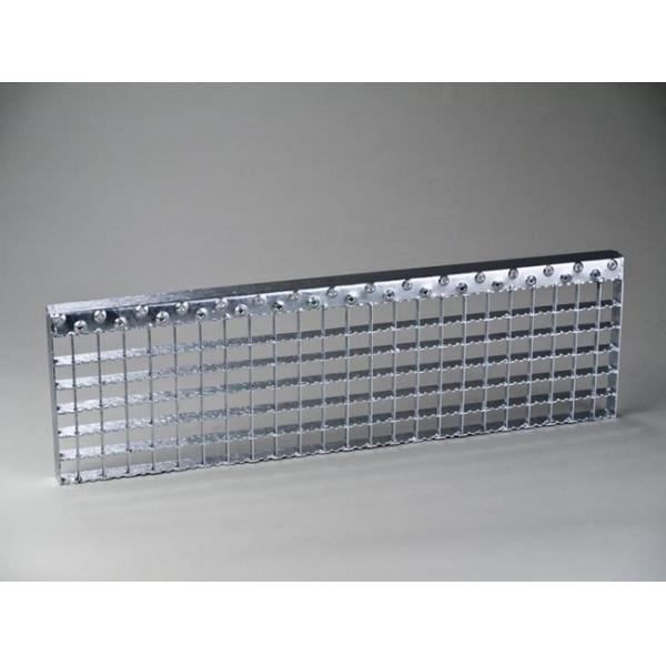 DIN 24531 galvanized platform steel grating stair treads with nosing