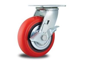 China Side Brake PU cast iron Caster Korea wholesale