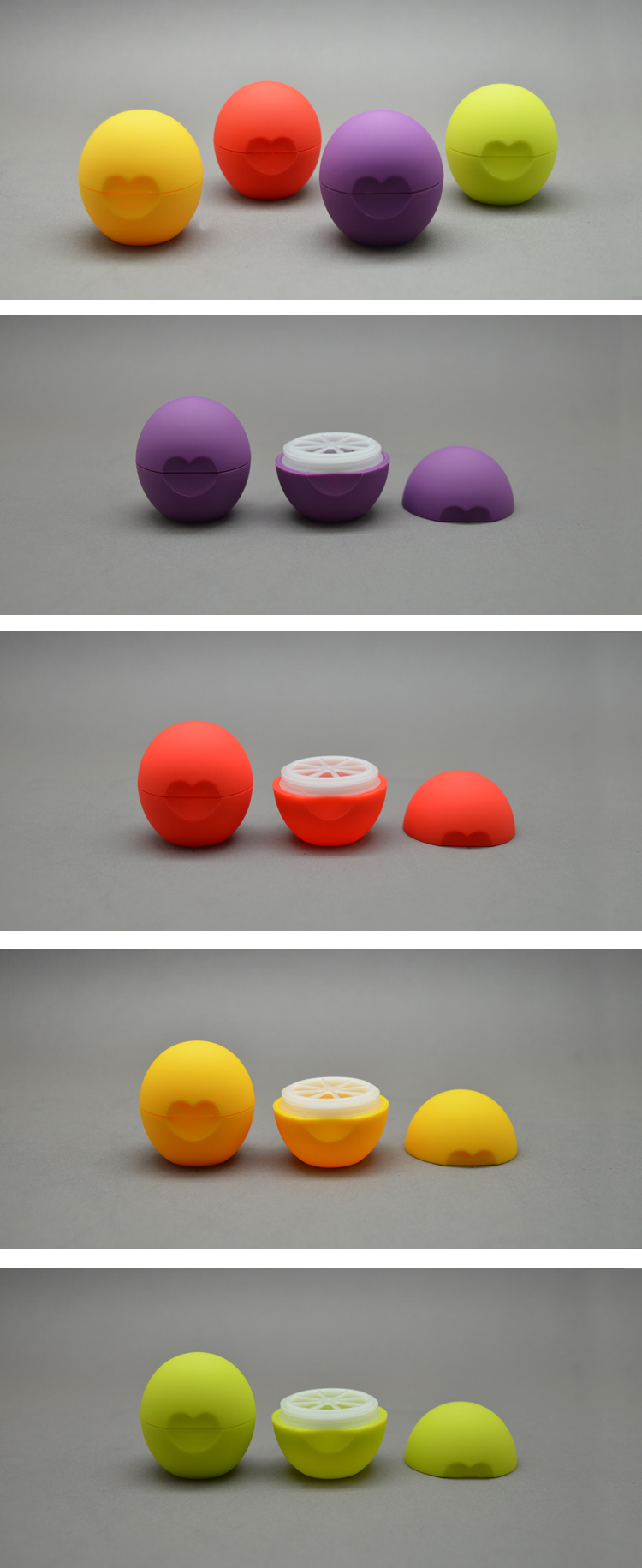Round Lip Balm Tubes Mouth Care Lip Balm Ball Containers Special Design