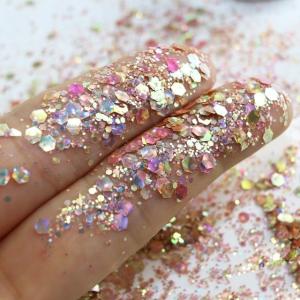 China OEM/ODM Yes Chameleon Cat Eye Glitter Sequins Makeup Finger Nail Beauty DIY Quicksand Mahjong Drops Glue Nail Nail Patch Glitter wholesale