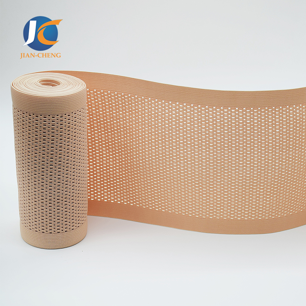10mm Black button elastic band polyester latex elastic band mesh webbing