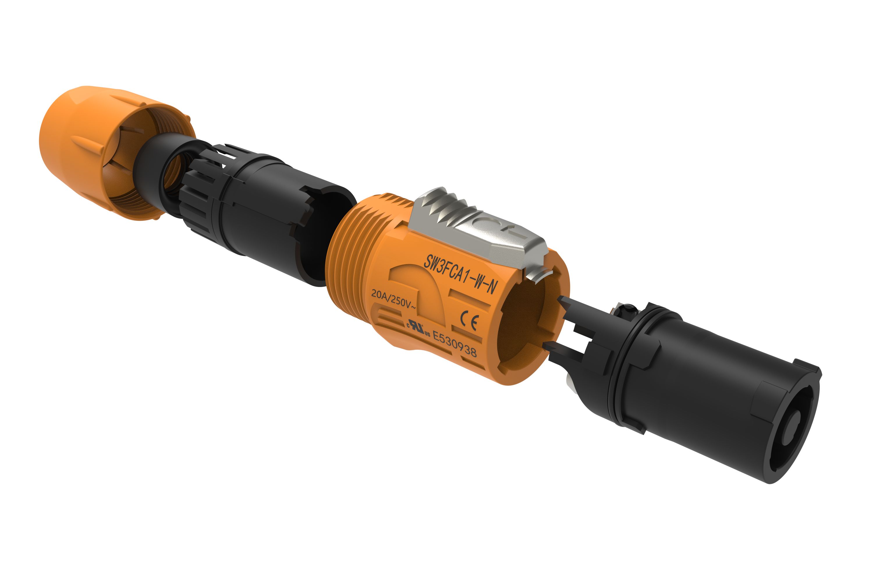 IP65 Triple Core Male Connector Outdoor LED Display Powerkon Industrial Aviation Plug Socket Waterproof Power Input Port