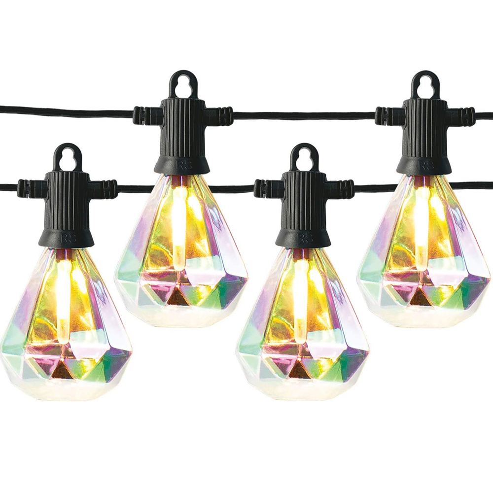 Festoon Length Selectable 2700K Warm White Outdoor LED Christmas Light IP65 Waterproof Holiday String Light E12 Hanging Sockets
