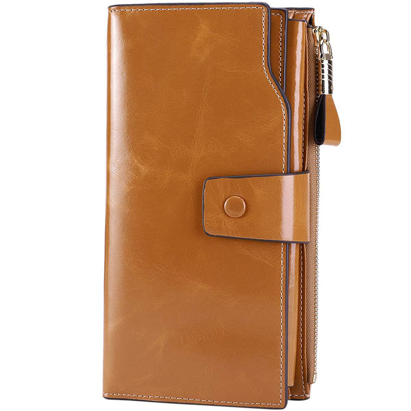 Multi Function Cards Holders Lady PU Leather Coin Bifold Purse with Big Cash Pockets OEM/ODM