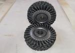Four Section Knotted Wire Wheel Brush Roller 150mm OD For Rust Removal