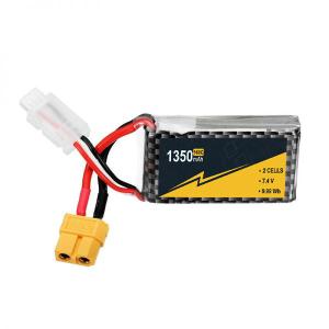 China Rechargeable 7.4 V 1350mah Lipo Battery 160C 2s Lipo Battery Hard Case wholesale
