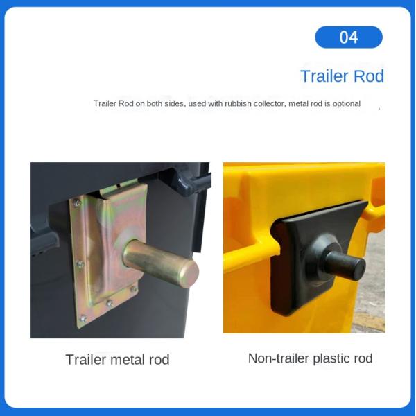 660L Outdoor Thickening Large Classification Wheeled Covered Trash Can Mobile Sanitation Plastic Garbage Truck