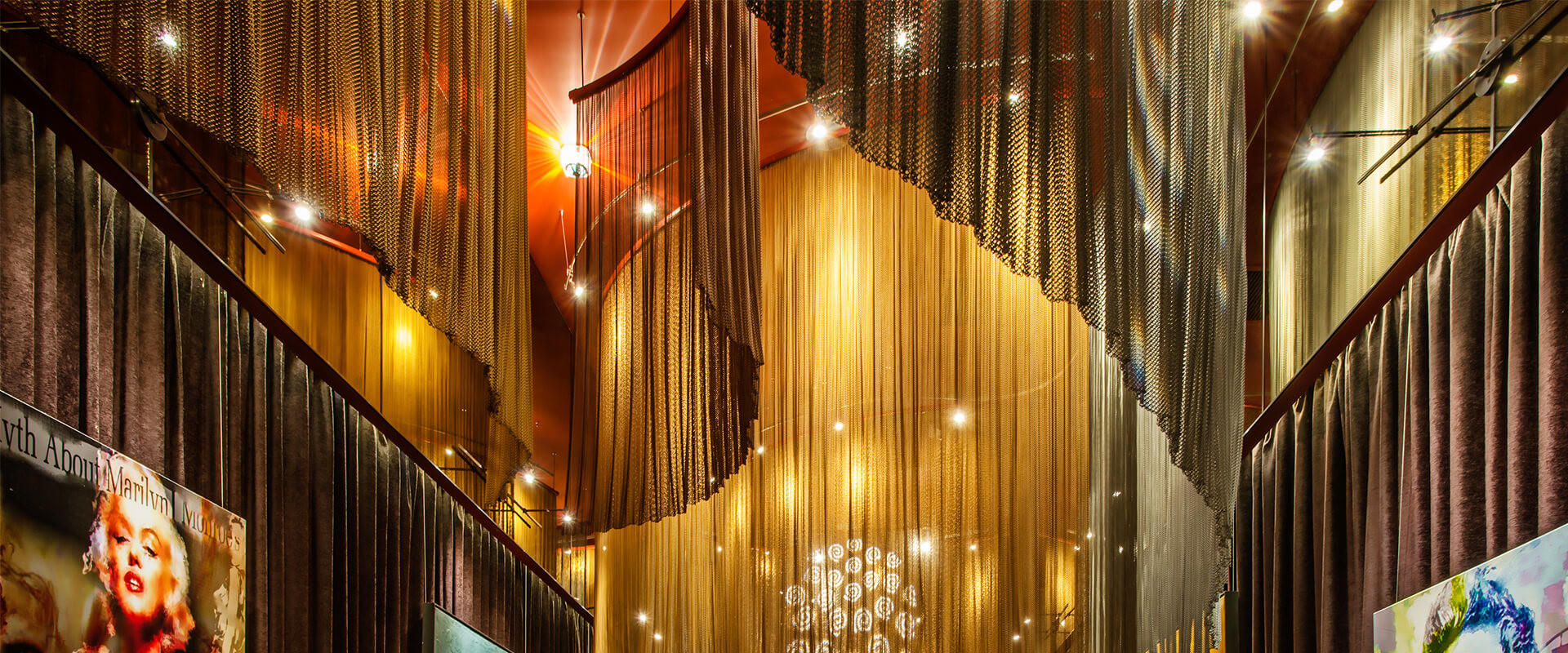 Link Type Decorative Metal Wire Mesh Curtains For Architectural Wall Cladding