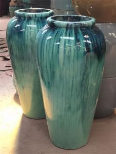 China Outdoor Ceramic Pots, Terracotta Pots, Planters, High Jar, Vase, GW1244 Set 2 wholesale