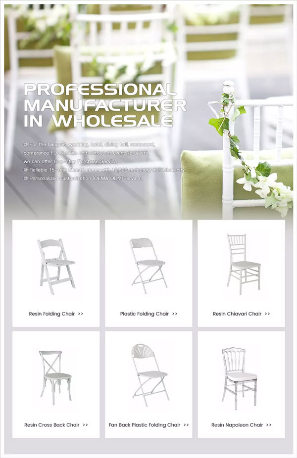 Portable Stackable Folding Plastic Garden Chairs White Resin For Events Wedding Party