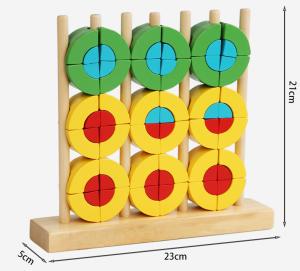 China Safe Educational Montessori Preschool Toys Rainbow Blocks Stacker Non Toxic wholesale