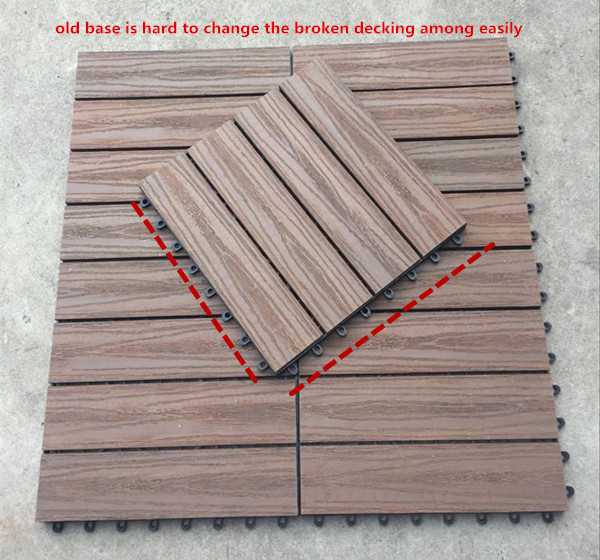 Outdoor DIY Co-extrusion WPC/PVC Decking Tile with Modern Design and Easy Installation