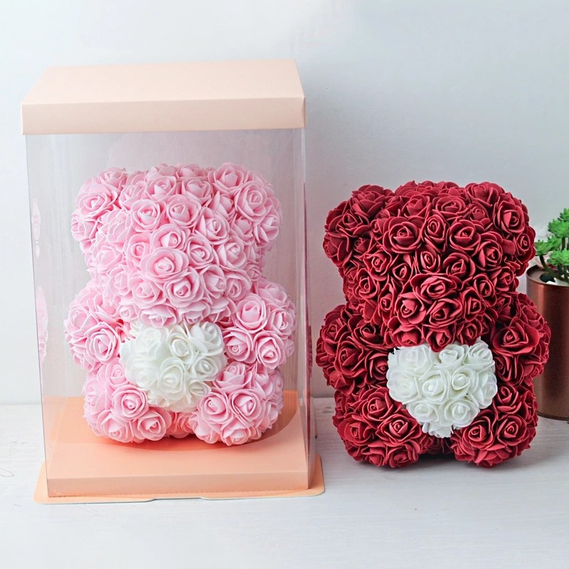 2020-2021 Valentines Day Small Rose Bear 25cm Rose Bear With Heart