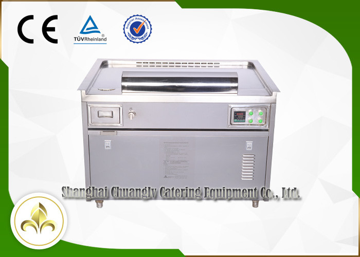 10 Seat Rectangle Electric / Induction Teppanyaki Grill Table With Ventilation / Precipitator