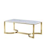 High quality hotel Madison Park Antonio Marble Table Stainless Steel Coffee Side
