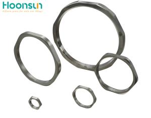 China Metallic Standard Hex Lock Nut Nickel Plated Brass For Tightening Cable Gland wholesale