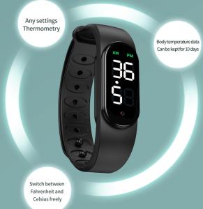 China Blood Oxygen Temperature Monitor Bluetooth Smart Bracelet Watch wholesale