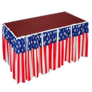 China Disposable Party Event Supplies , National Flag Style Party Table Skirt wholesale