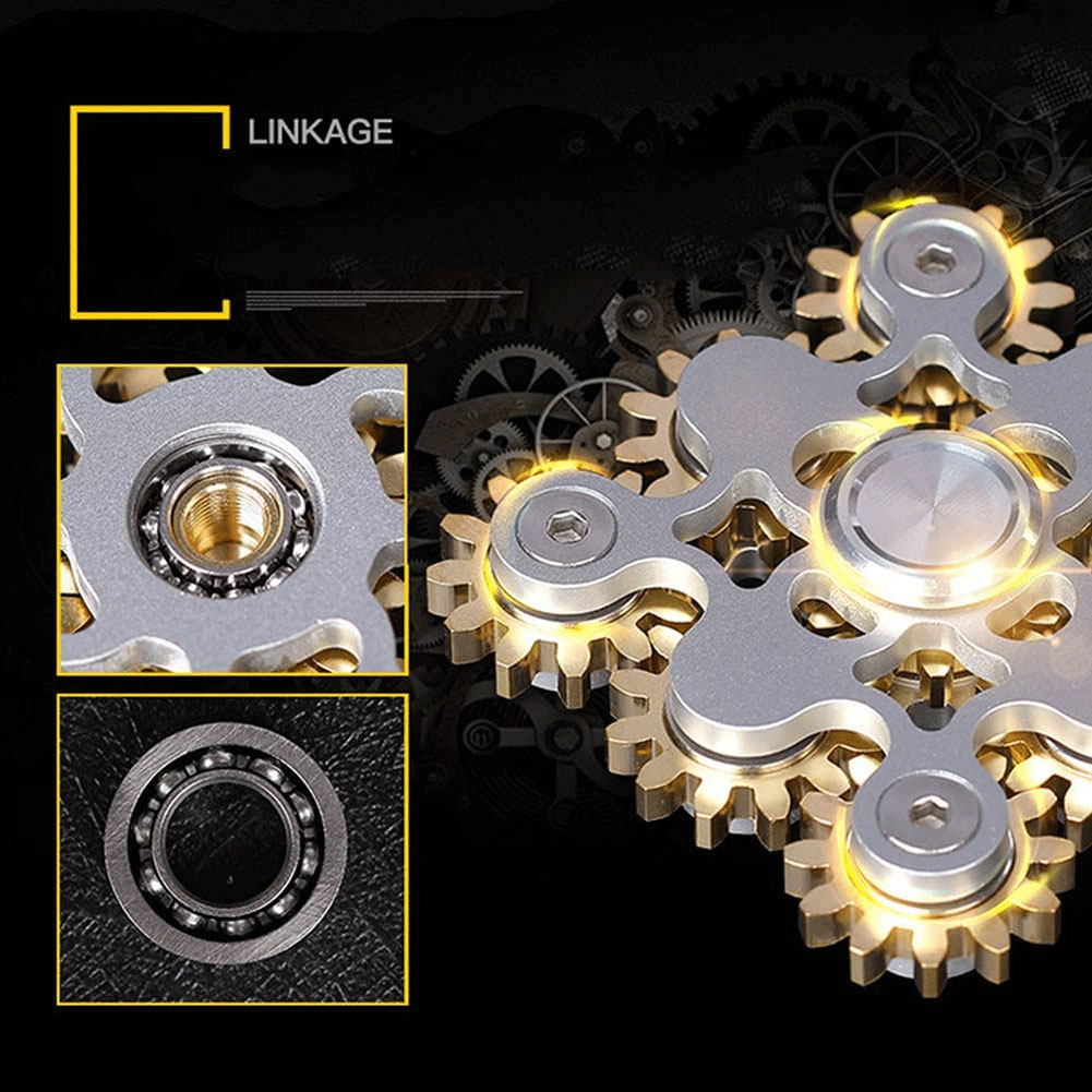 Metal Nine Tooth Linkage Spinner Fidget Toy for Adults' Stress and Anxiety Relief