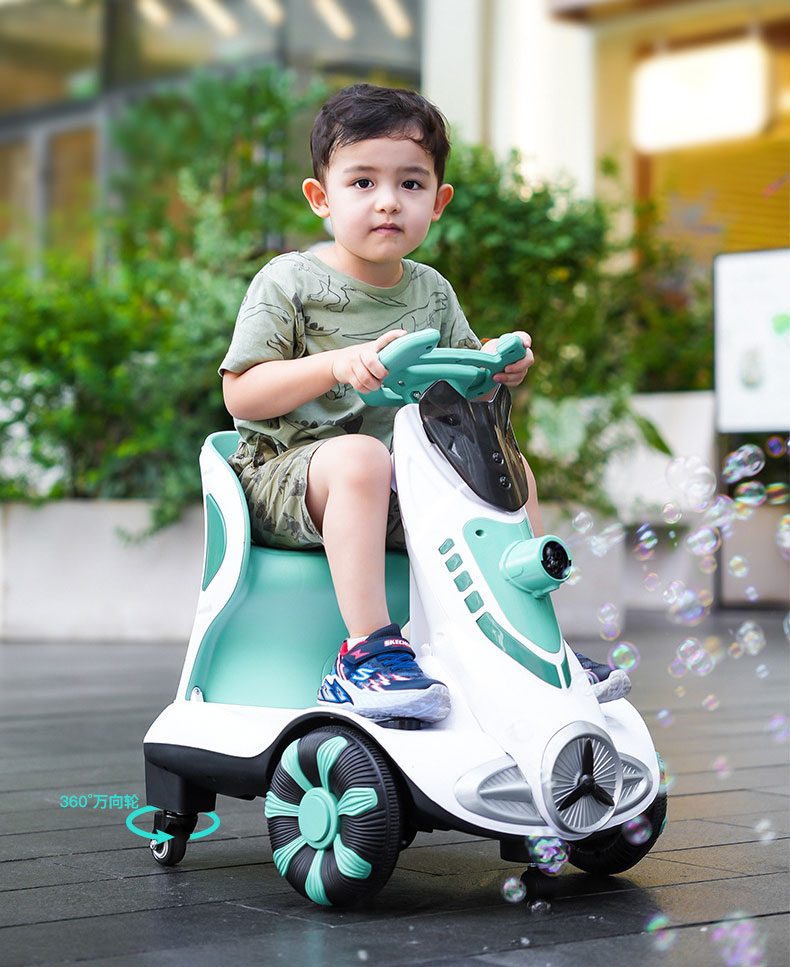 Plastic Style Children's Electric Balance Car 6V 4AH Drift Rotating Car with 360 Degree Anti Rollover