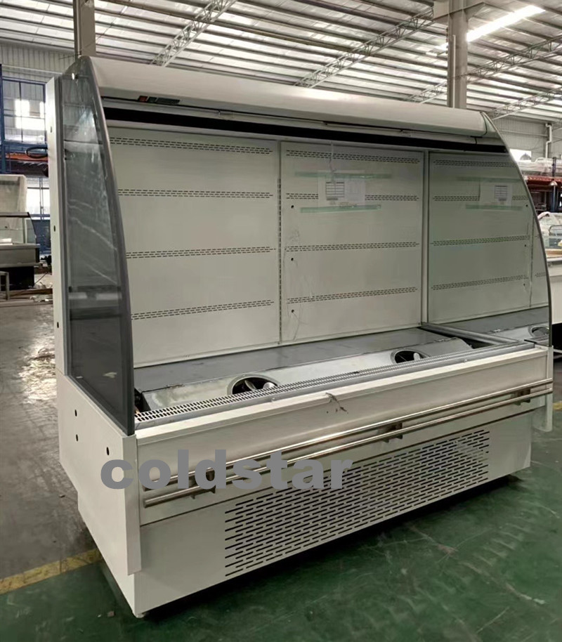 Vertical refrigerated display case/upright open chiller/ supermarket cooler