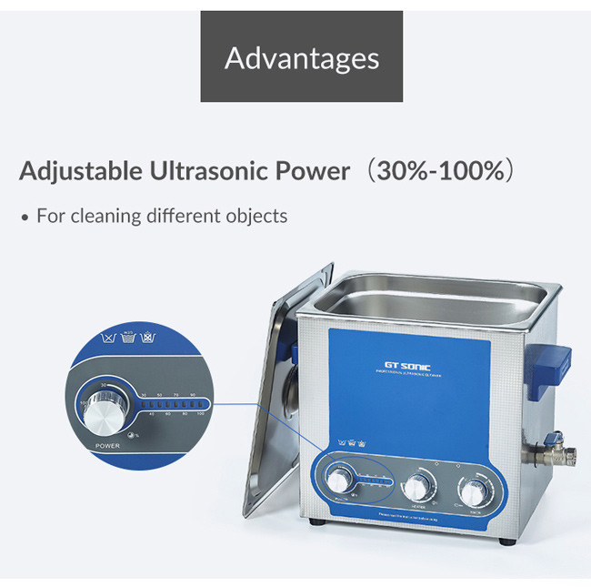 GT-P9 200w Ultrasonic Jewelry Cleaner Vegetable Fruit Washer 10 Liters With Timer Heater