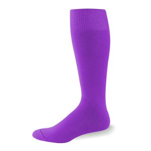 Custom Size Plain Purple Soccer Socks Non Slip Sustainable