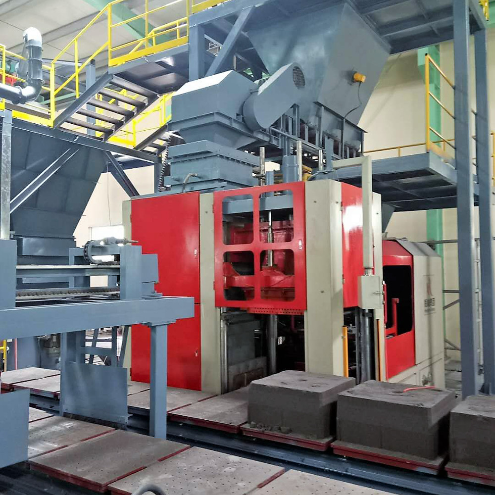 Vertical Automatic Moulding Line Manhole Cover Making Machine Easy Control