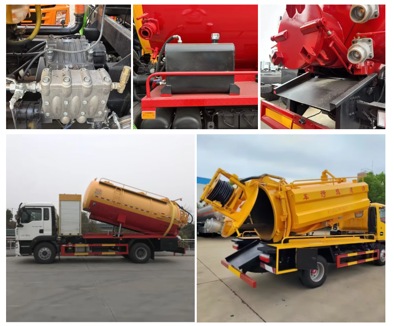 Dongfeng 4x2 Driver 8000L Sewage Suction Truck with Vacuum Pump for Sucking Waste Water Vacuum Sewer Tanker Suction Truck