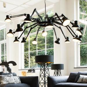 China Black White Vintage Pendant Lights Industrial Light Spider Light Suspension Dear Ingo Chandelier（WH-MI-85) wholesale