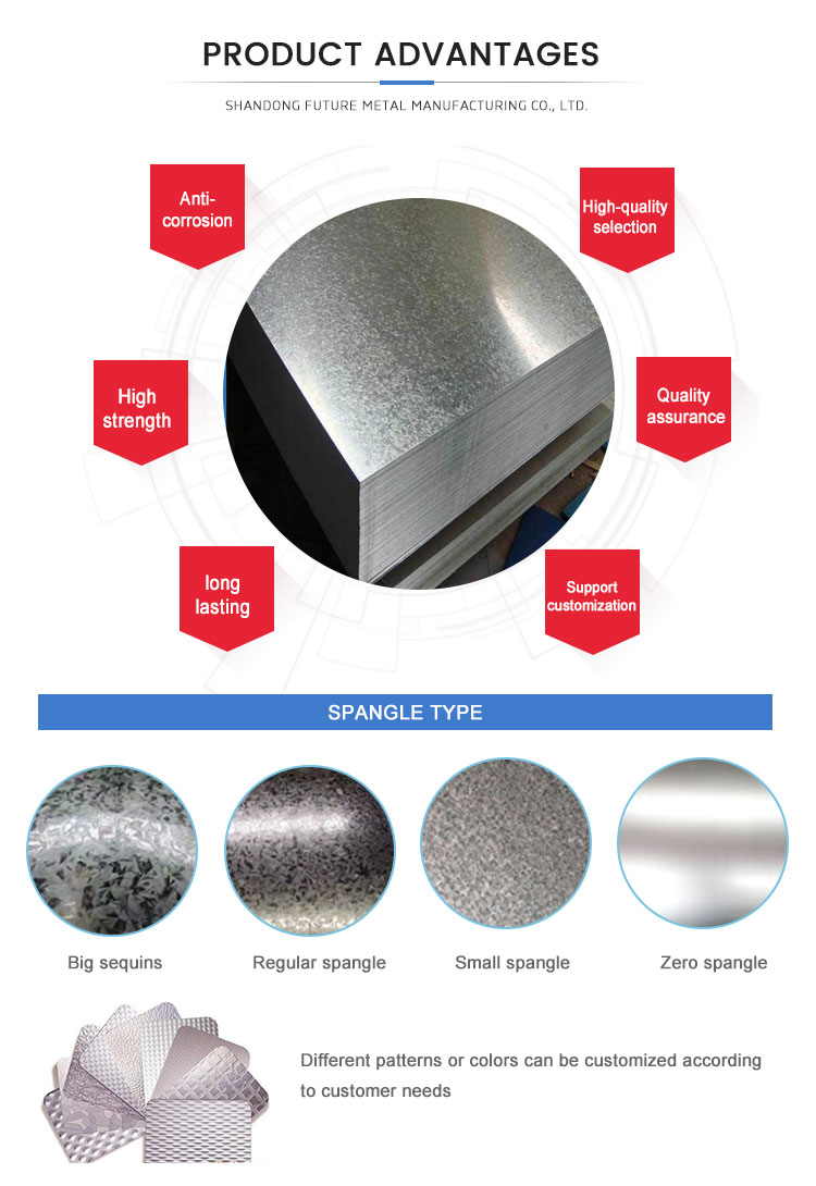 Hot Rolled 40-180g Dx51D Galvanized Coil Sheet For ASTM A653 Electro Gi Zinc Coating